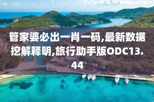 管家婆必出一肖一码,最新数据挖解释明,旅行助手版ODC13.44