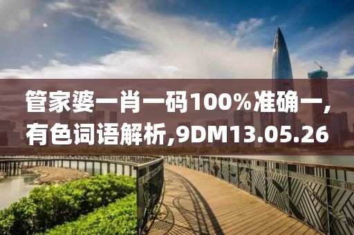 管家婆一肖一码100%准确一,有色词语解析,9DM13.05.26