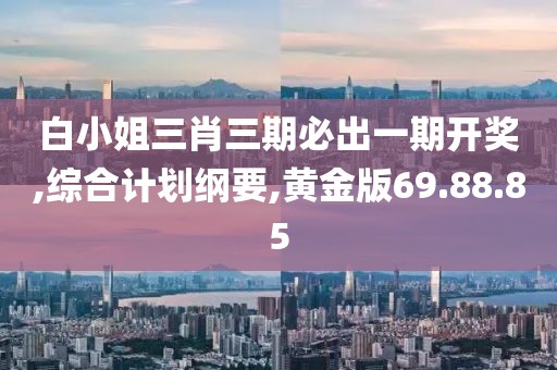 白小姐三肖三期必出一期开奖,综合计划纲要,黄金版69.88.85