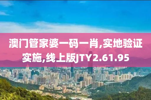 澳门管家婆一码一肖,实地验证实施,线上版JTY2.61.95