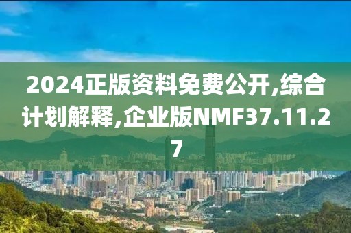 2024正版资料免费公开,综合计划解释,企业版NMF37.11.27