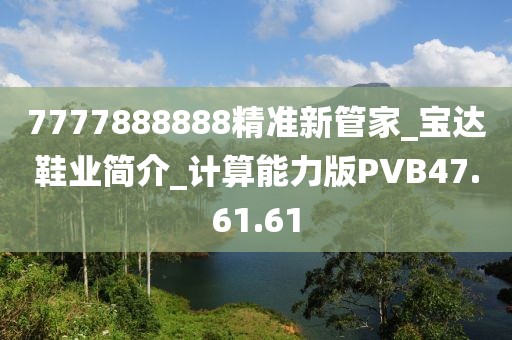7777888888精准新管家_宝达鞋业简介_计算能力版PVB47.61.61