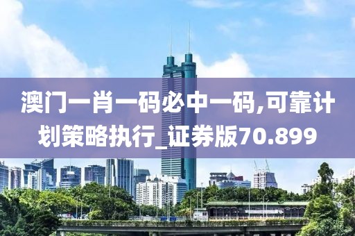澳门一肖一码必中一码,可靠计划策略执行_证券版70.899