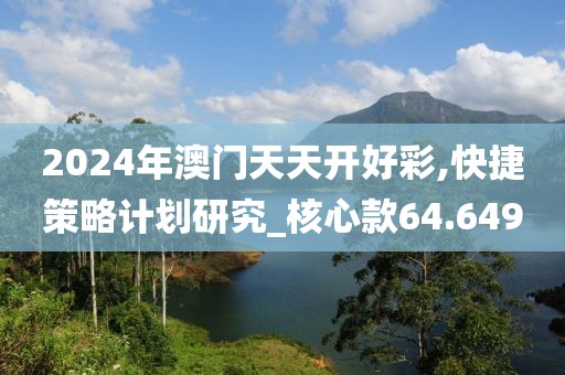 2024年澳门天天开好彩,快捷策略计划研究_核心款64.649