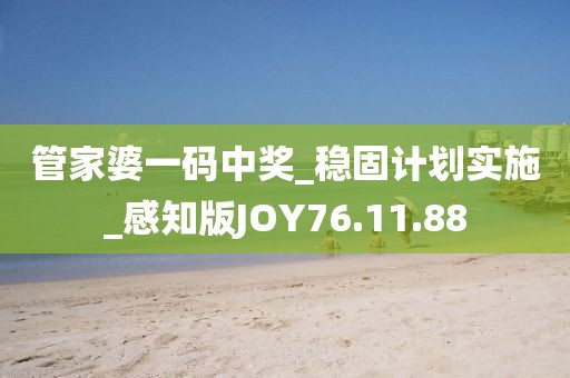 管家婆一码中奖_稳固计划实施_感知版JOY76.11.88