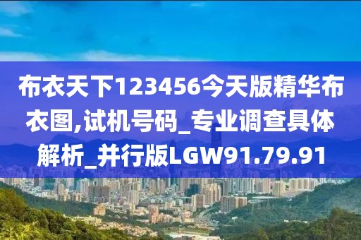 布衣天下123456今天版精华布衣图,试机号码_专业调查具体解析_并行版LGW91.79.91