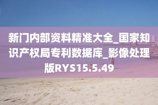 新门内部资料精准大全_国家知识产权局专利数据库_影像处理版RYS15.5.49