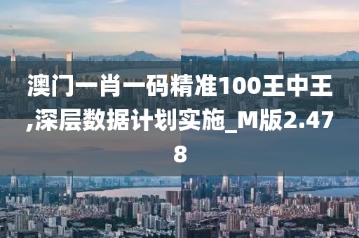 澳门一肖一码精准100王中王,深层数据计划实施_M版2.478