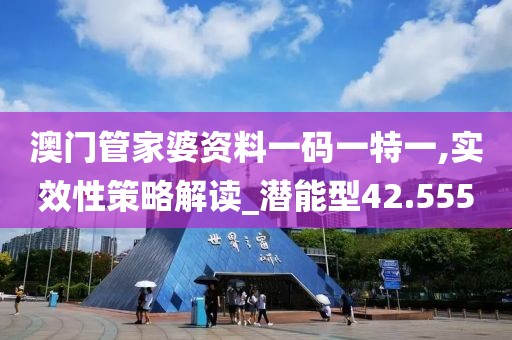 澳门管家婆资料一码一特一,实效性策略解读_潜能型42.555
