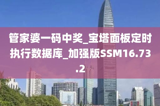 管家婆一码中奖_宝塔面板定时执行数据库_加强版SSM16.73.2