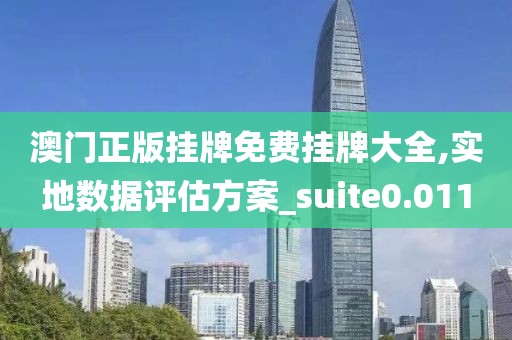 澳门正版挂牌免费挂牌大全,实地数据评估方案_suite0.011