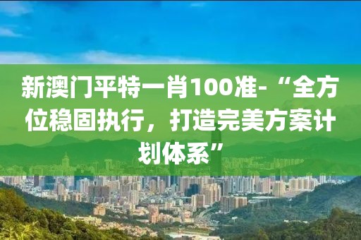 新澳门平特一肖100准-“全方位稳固执行，打造完美方案计划体系”