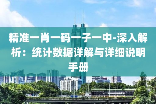 精准一肖一码一子一中-深入解析：统计数据详解与详细说明手册