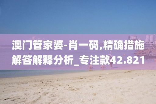 澳门管家婆-肖一码,精确措施解答解释分析_专注款42.821