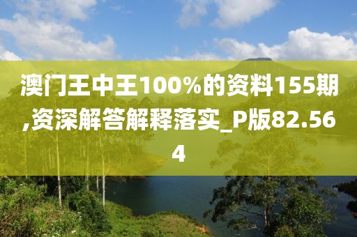 澳门王中王100%的资料155期,资深解答解释落实_P版82.564