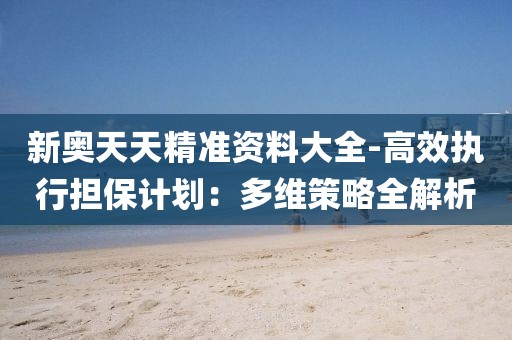 新奥天天精准资料大全-高效执行担保计划：多维策略全解析