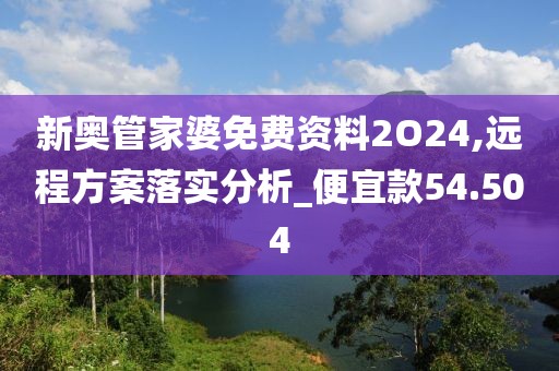 新奥管家婆免费资料2O24,远程方案落实分析_便宜款54.504