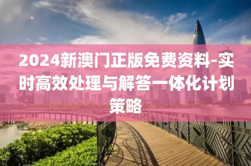 2024新澳门正版免费资料-实时高效处理与解答一体化计划策略