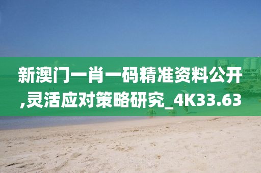 新澳门一肖一码精准资料公开,灵活应对策略研究_4K33.63