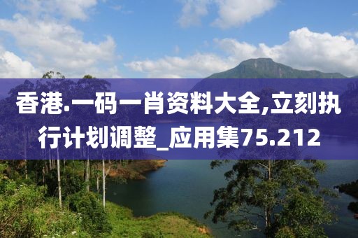 香港.一码一肖资料大全,立刻执行计划调整_应用集75.212
