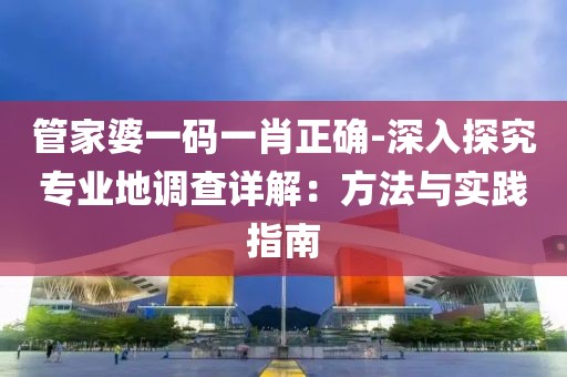管家婆一码一肖正确-深入探究专业地调查详解：方法与实践指南