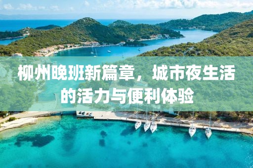 柳州晚班新篇章，城市夜生活的活力与便利体验