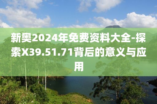 新奥2024年免费资料大全-探索X39.51.71背后的意义与应用