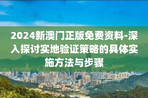 2024新澳门正版免费资料-深入探讨实地验证策略的具体实施方法与步骤