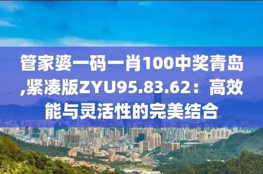 管家婆一码一肖100中奖青岛,紧凑版ZYU95.83.62：高效能与灵活性的完美结合
