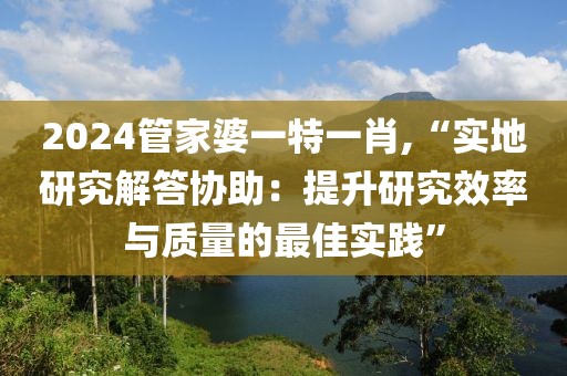 2024管家婆一特一肖,“实地研究解答协助：提升研究效率与质量的最佳实践”