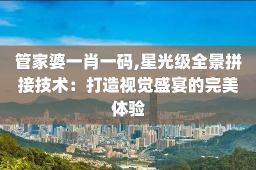 管家婆一肖一码,星光级全景拼接技术：打造视觉盛宴的完美体验
