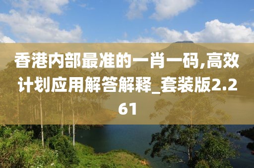 香港内部最准的一肖一码,高效计划应用解答解释_套装版2.261