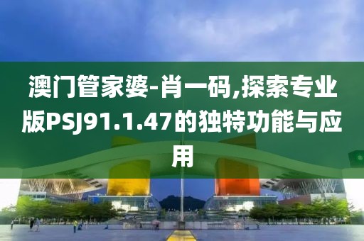 澳门管家婆-肖一码,探索专业版PSJ91.1.47的独特功能与应用