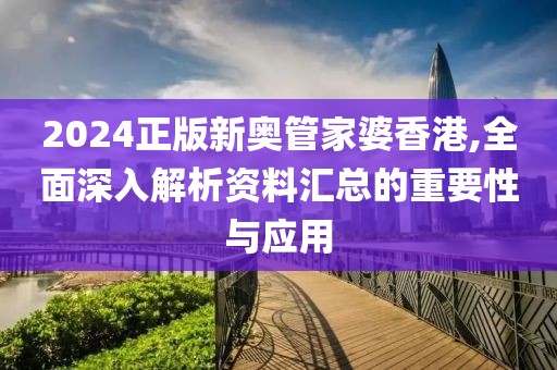 2024正版新奥管家婆香港,全面深入解析资料汇总的重要性与应用