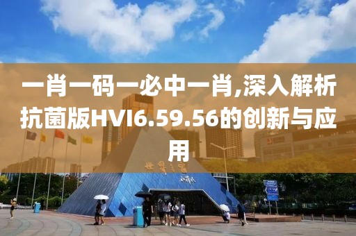 一肖一码一必中一肖,深入解析抗菌版HVI6.59.56的创新与应用