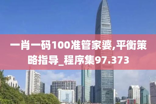 一肖一码100准管家婆,平衡策略指导_程序集97.373