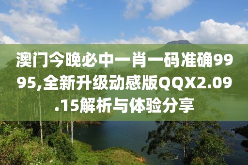 澳门今晚必中一肖一码准确9995,全新升级动感版QQX2.09.15解析与体验分享