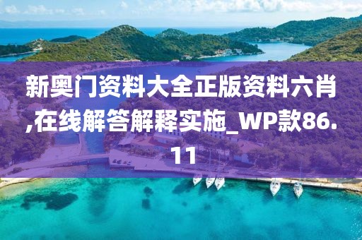 新奥门资料大全正版资料六肖,在线解答解释实施_WP款86.11