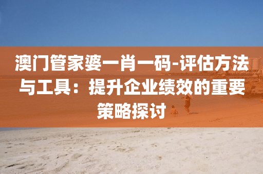 澳门管家婆一肖一码-评估方法与工具：提升企业绩效的重要策略探讨