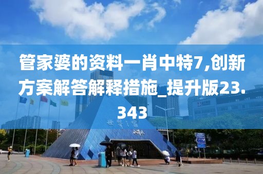 管家婆的资料一肖中特7,创新方案解答解释措施_提升版23.343