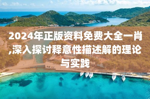 2024年正版资料免费大全一肖,深入探讨释意性描述解的理论与实践