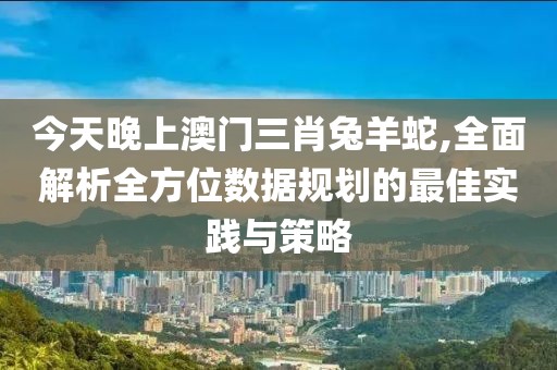 今天晚上澳门三肖兔羊蛇,全面解析全方位数据规划的最佳实践与策略