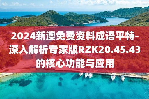 2024新澳免费资料成语平特-深入解析专家版RZK20.45.43的核心功能与应用