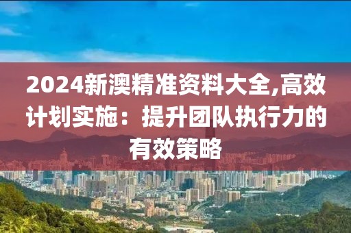 2024新澳精准资料大全,高效计划实施：提升团队执行力的有效策略