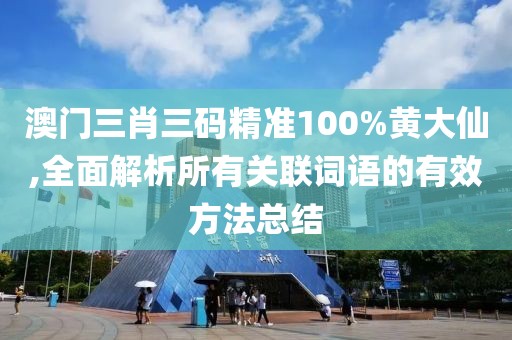 澳门三肖三码精准100%黄大仙,全面解析所有关联词语的有效方法总结