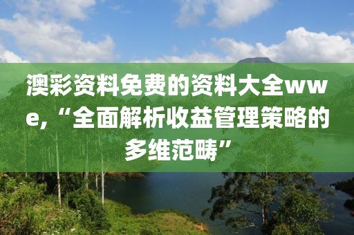 澳彩资料免费的资料大全wwe,“全面解析收益管理策略的多维范畴”
