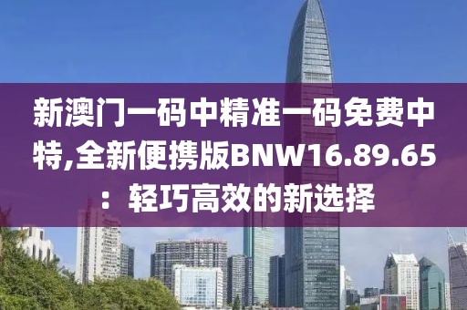 新澳门一码中精准一码免费中特,全新便携版BNW16.89.65：轻巧高效的新选择