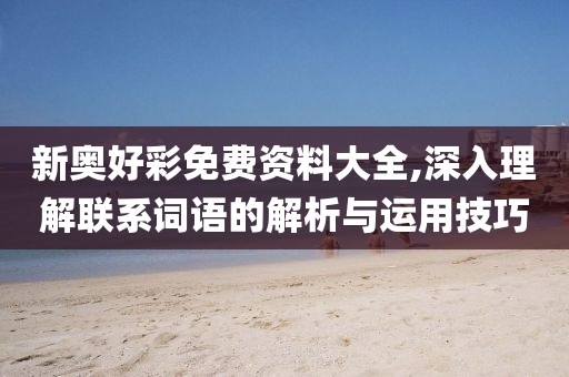 新奥好彩免费资料大全,深入理解联系词语的解析与运用技巧