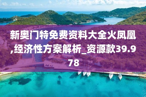 新奥门特免费资料大全火凤凰,经济性方案解析_资源款39.978