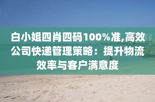 白小姐四肖四码100%准,高效公司快递管理策略：提升物流效率与客户满意度